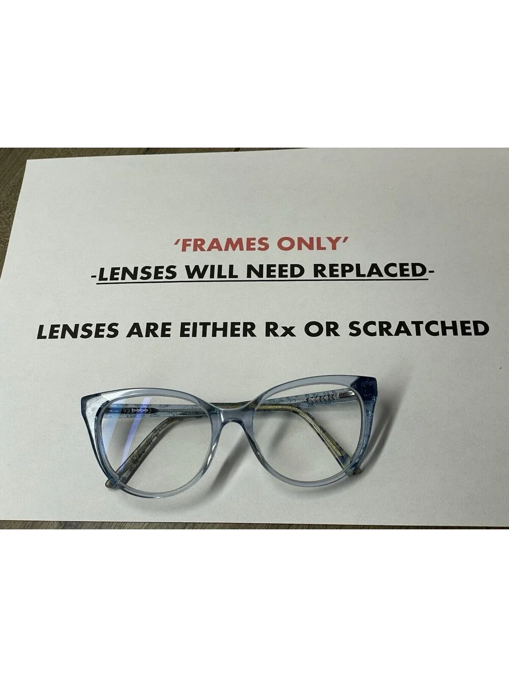 BEBE BB5208 (428) BLUE ANIMAL AUTHENTIC EYEGLASSES 52[]17-135 FRAMES ONLY
